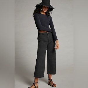 Pilcro James Cropped Wide-leg Pants EUC